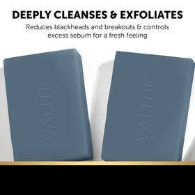 VALITIC ingredients label closeup showing active acids and botanicals