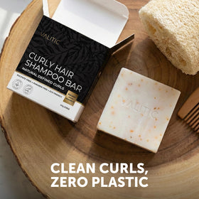 VALITIC shampoo bar ingredient arrangement with rice water and argan for strength