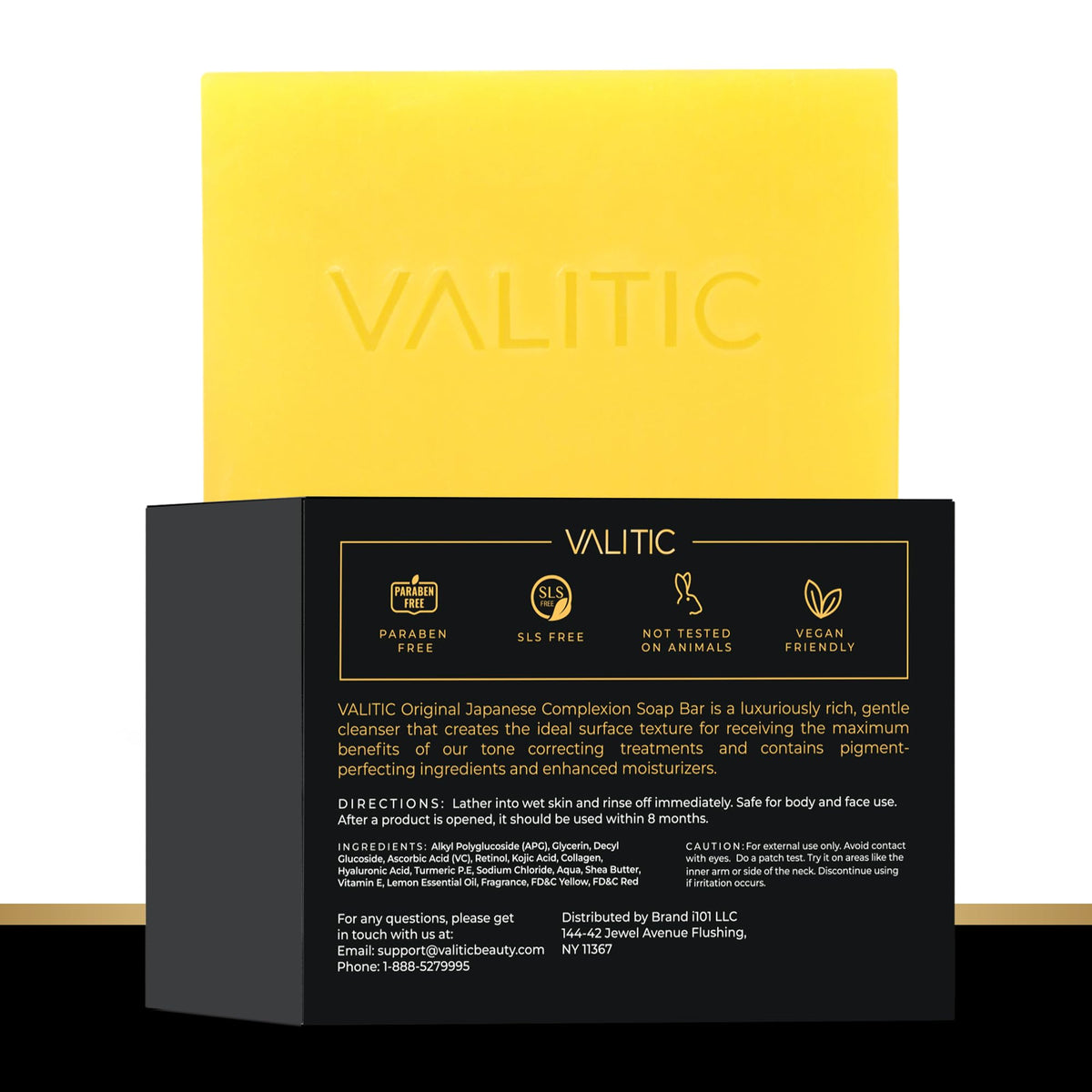 VALITIC soap cut section showing inner texture and moisturizing core for hydration