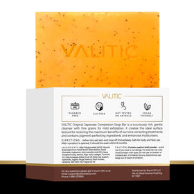 VALITIC soap on a bathroom shelf in lifestyle scene promoting daily use routine