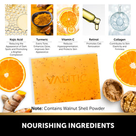VALITIC soap used on neck and décolletage improving tone and texture