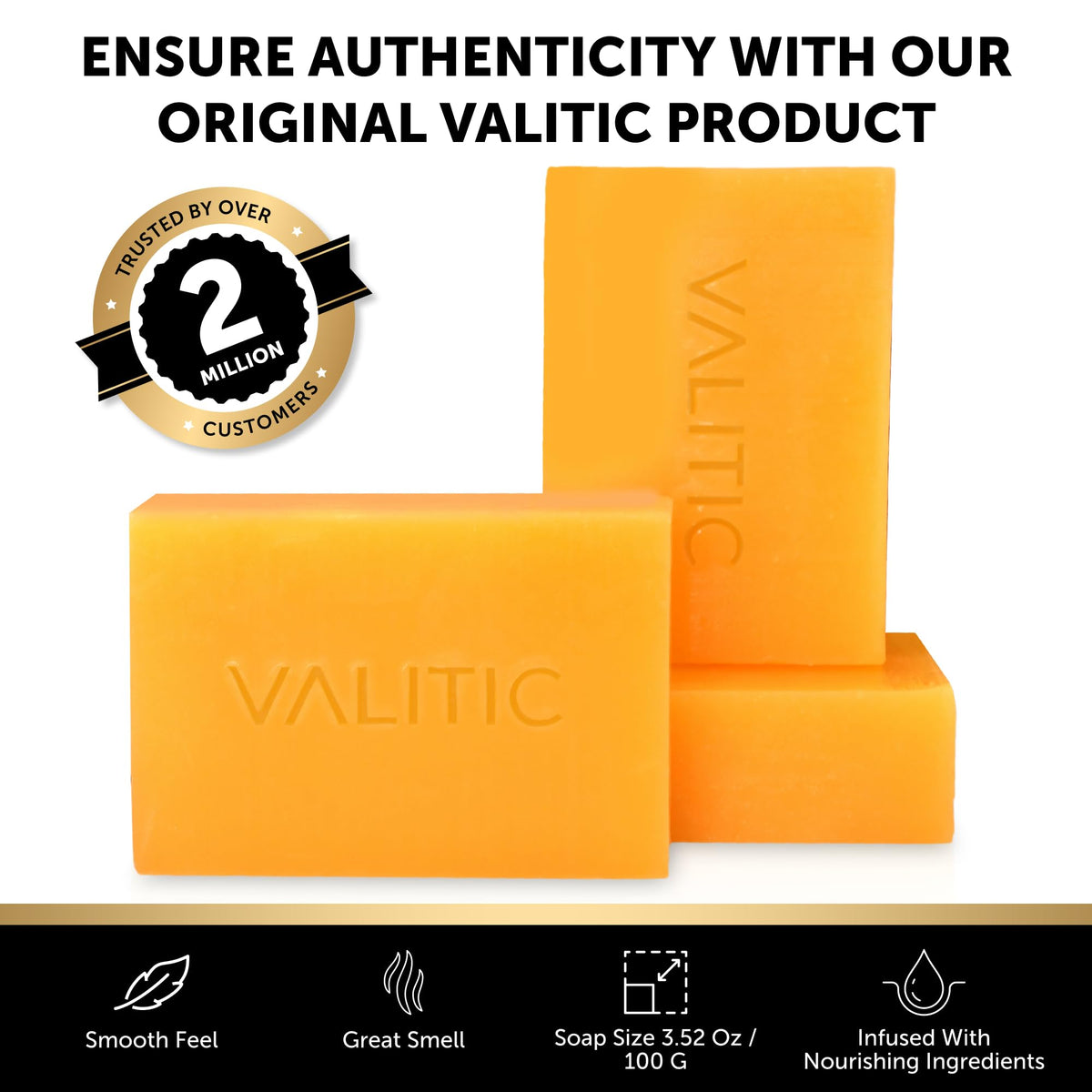 VALITIC soap applied to cheek during gentle face cleansing demonstration