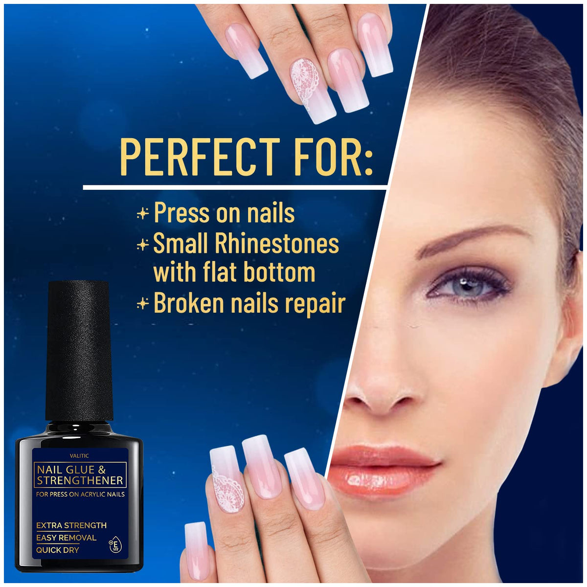 VALITIC gel texture close-up showing smooth consistency that strengthens nails