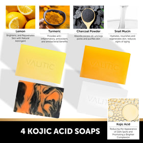 VALITIC turmeric soap close-up texture highlighting brightening ingredient
