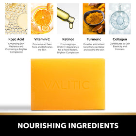 VALITIC applying soap to face illustrating gentle cleansing and even tone support