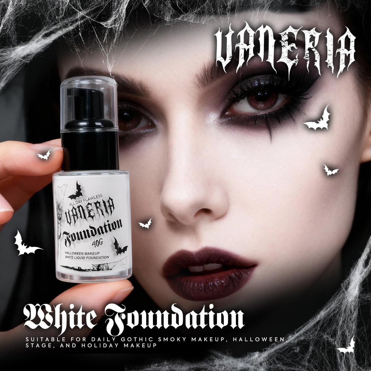 VANERIA drop of white foundation texture highlighting smooth, blendable coverage