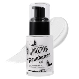 VANERIA front bottle shot showing clean white foundation and compact 30ml size benefit