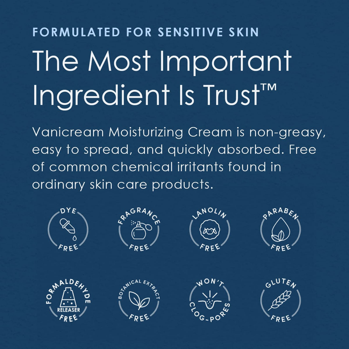 Vanicream being applied to skin demonstrating gentle moisturizing action