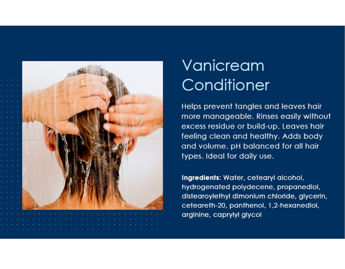 Vanicream back packaging directions and details with usage clarity benefits