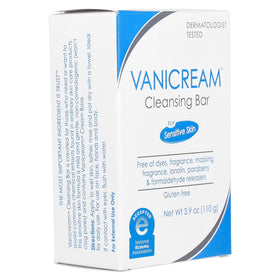 Vanicream close-up texture of bar highlighting gentle, moisturizing feel