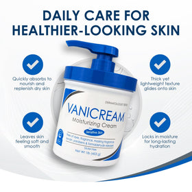 Vanicream tub on bathroom counter next to towel showing daily routine use
