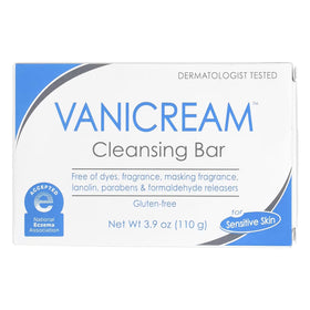 Vanicream in bathroom lifestyle scene illustrating daily gentle cleansing routine