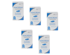 Vanicream front packaging showing pack of five bars and gentle cleansing benefit