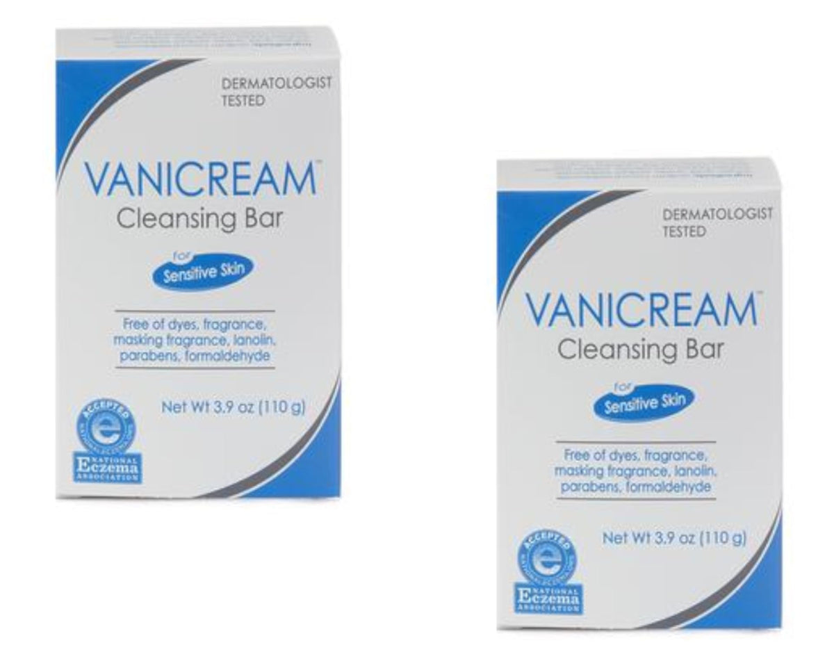 vanicream cleansing bar front view showing clean packaging and unscented benefit