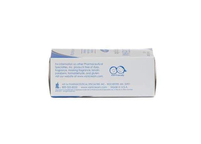Vanicream ingredients label emphasizing no fragrances or botanical extracts