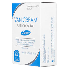 Vanicream product label showing ingredient-free benefits for sensitive skin