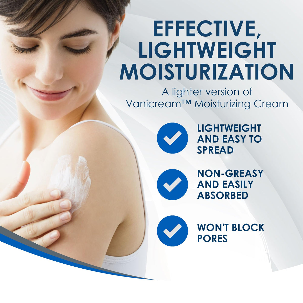 Vanicream lotion texture close-up highlighting fast-absorbing hydration