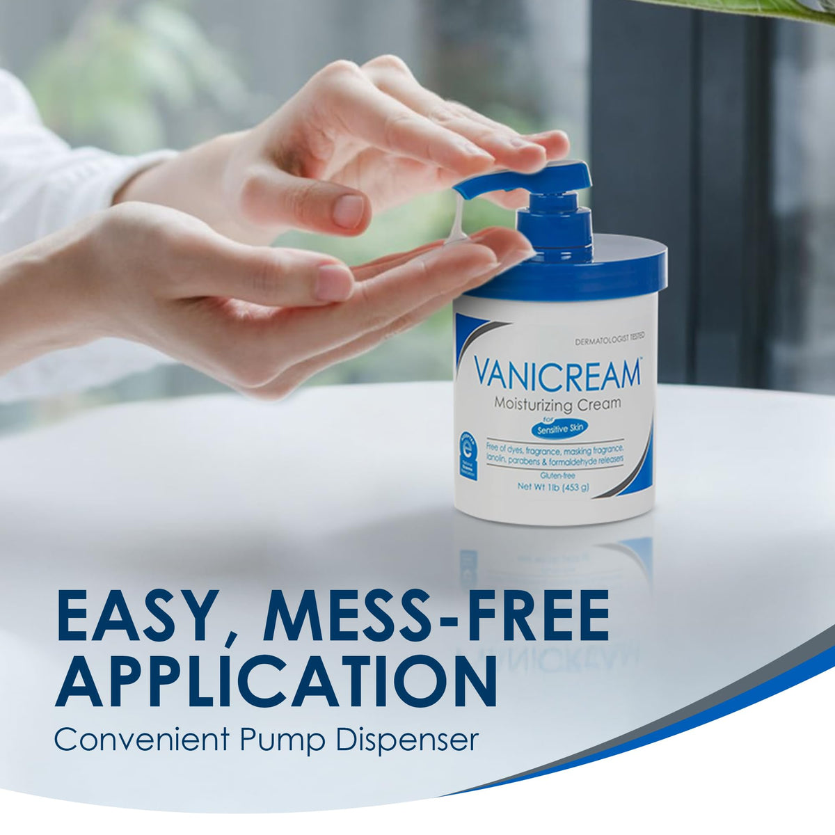 Vanicream cream absorbed into skin showing no greasy residue and soft finish