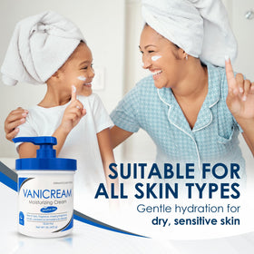 Vanicream in a child-safe setting illustrating family-friendly, gentle hydration