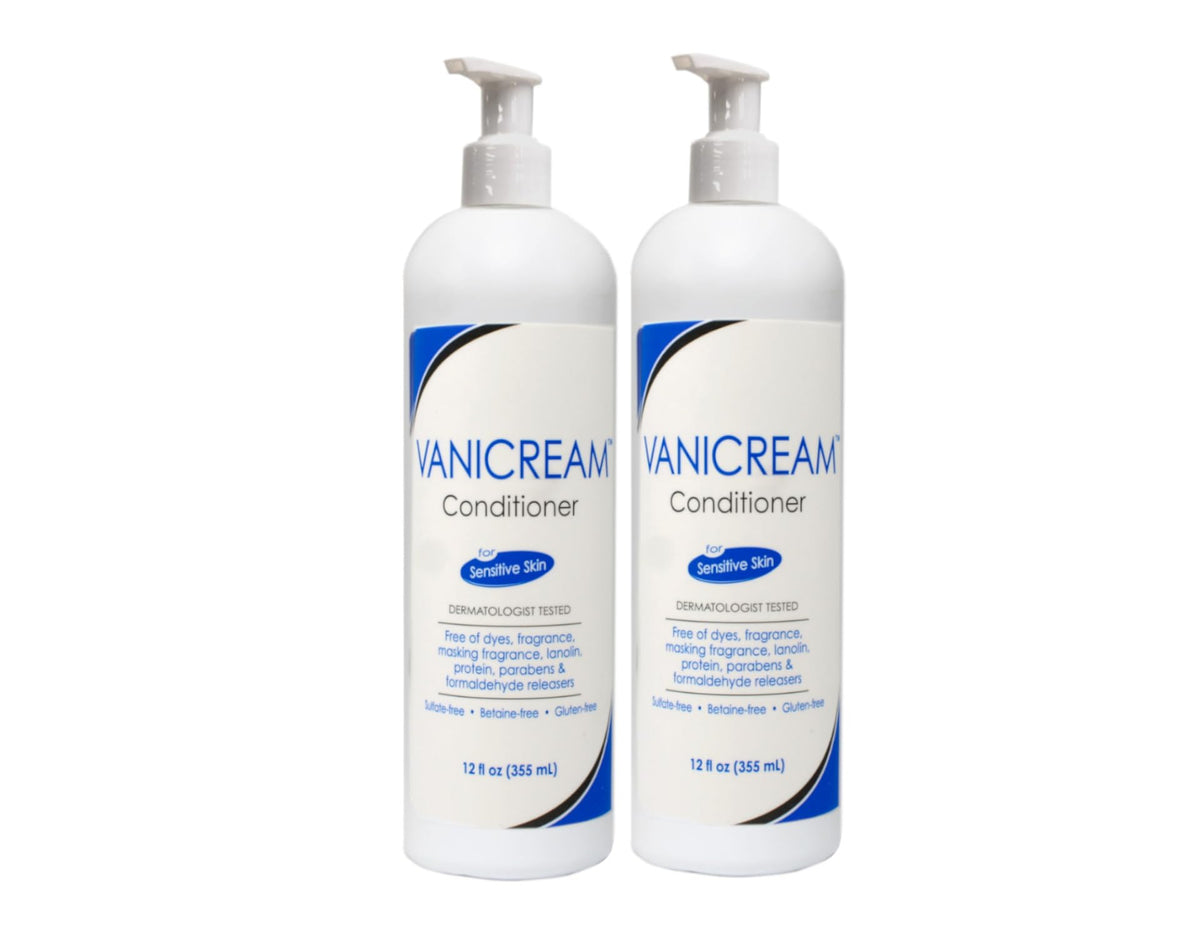 Vanicream four bottles grouped on counter offering supply and convenience benefits