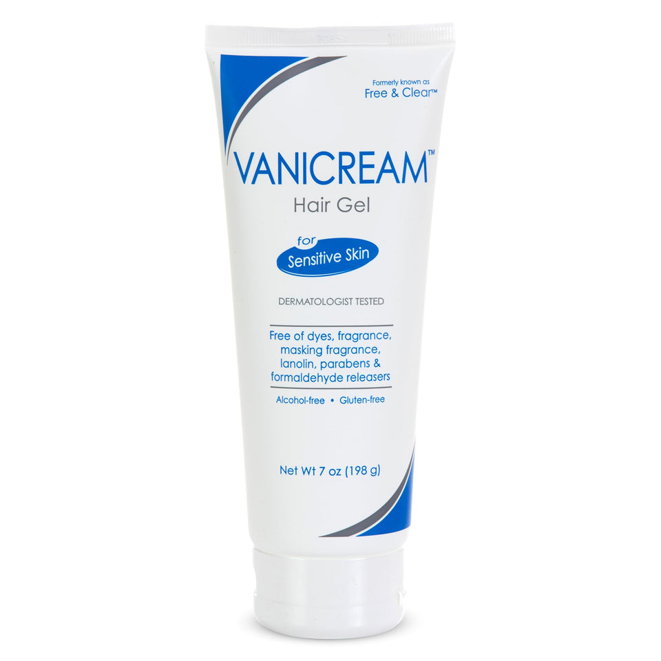 Vanicream front packaging showing unscented 7 oz gel benefit skin-friendly hold