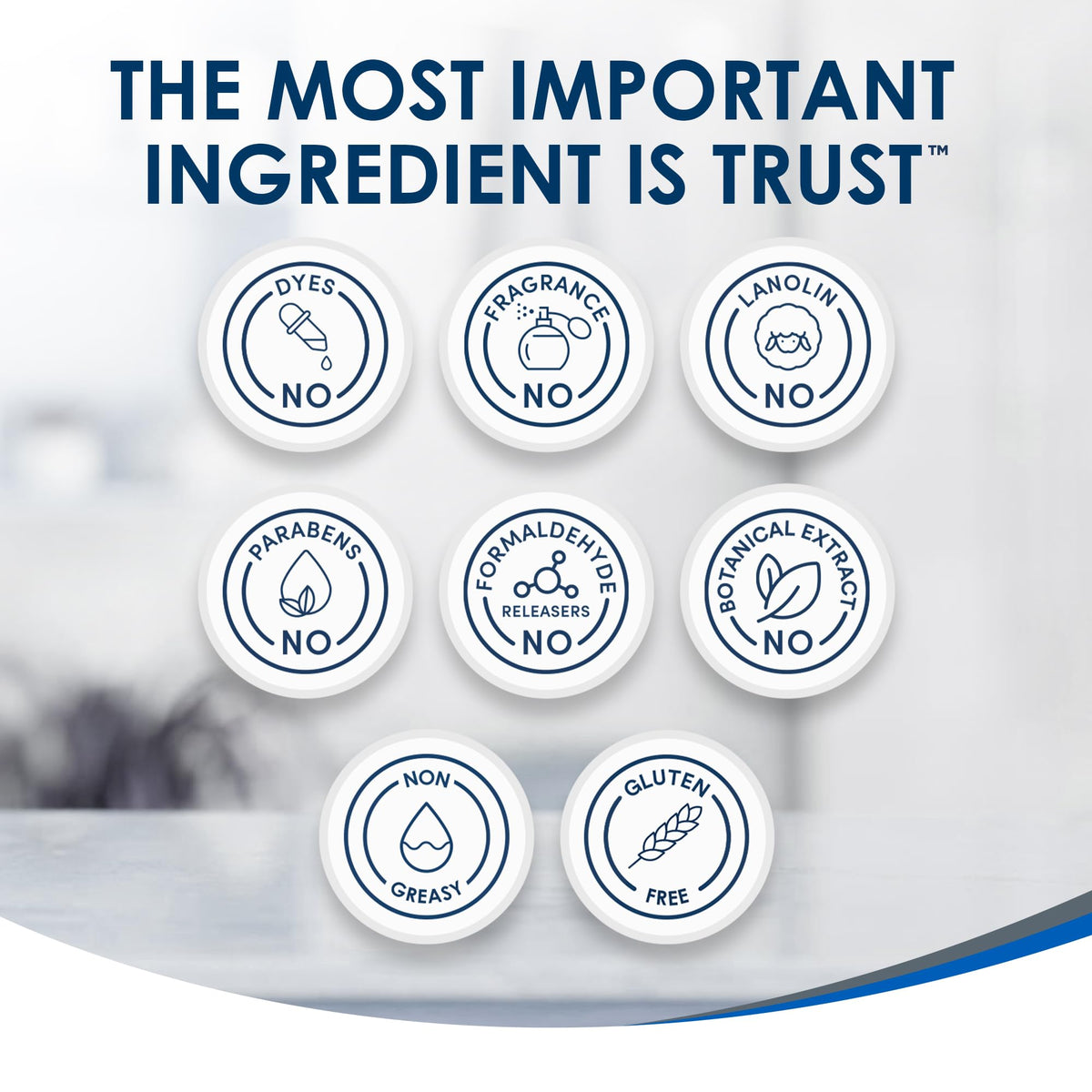 Vanicream ingredient panel label highlighting free-and-clear benefits