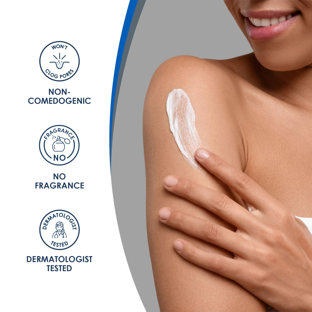 Vanicream being applied to hands demonstrating smooth spread and hydration