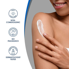 Vanicream being applied to hands demonstrating smooth spread and hydration