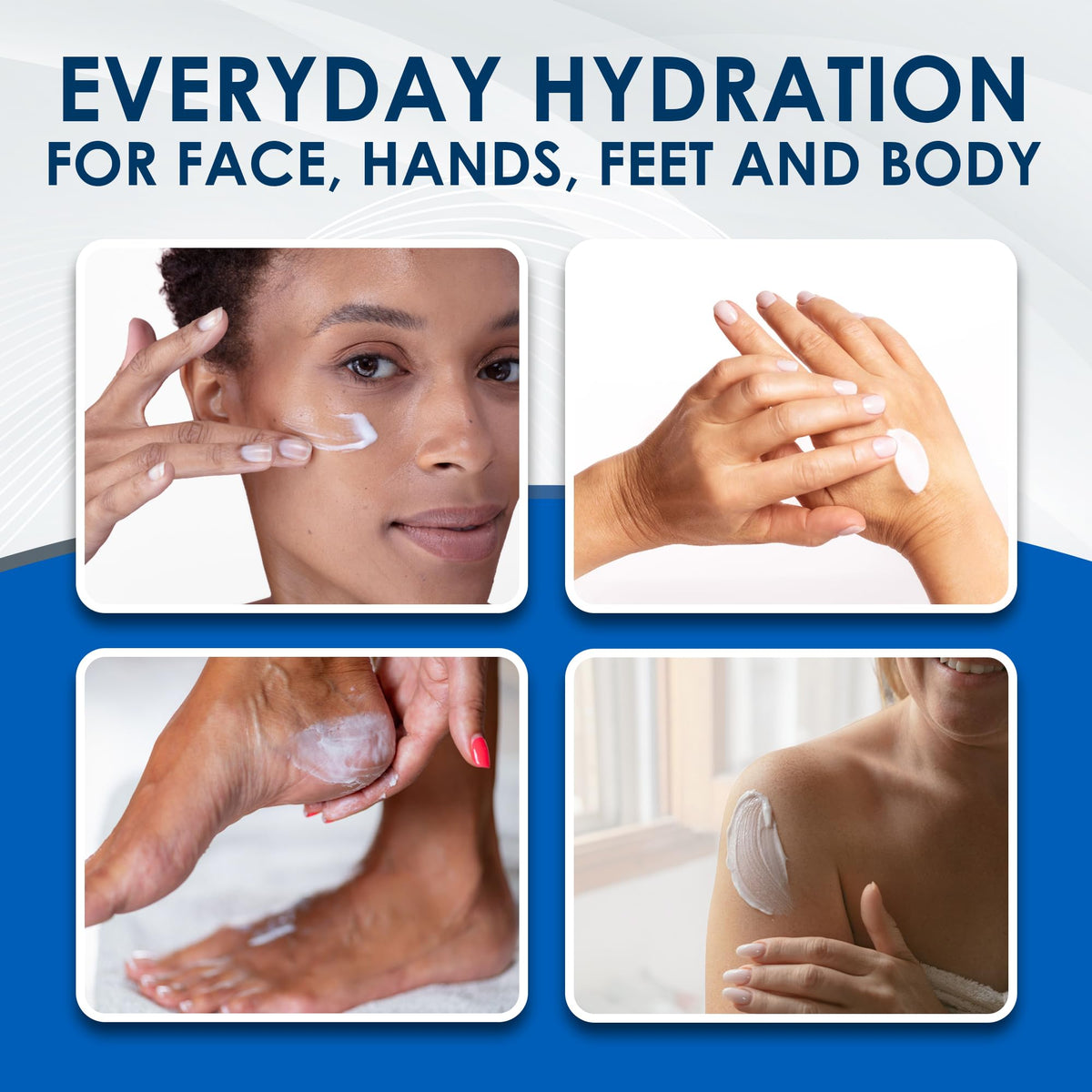 Vanicream being applied to hands showing immediate smoothing comfort