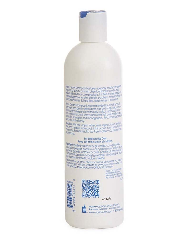 Vanicream shampoo pouring from bottle demonstrating easy dispensing