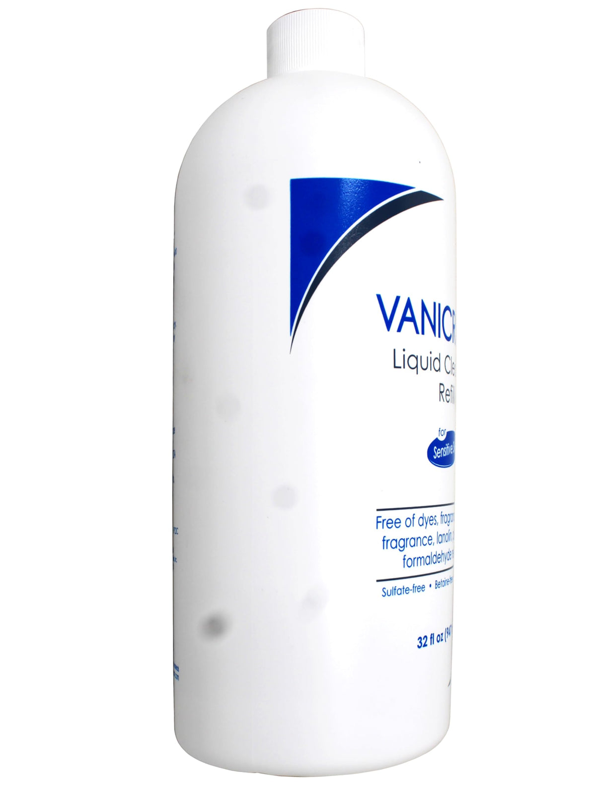 Vanicream refill pouch pouring into a pump bottle for easy home use