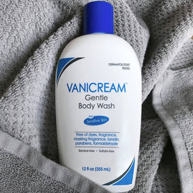 Vanicream shampoo texture closeup demonstrating mild lather and gentle cleaning