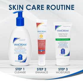 vanicream texture spread on glass showing smooth finish, vanicream fast-absorbing formula