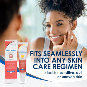 Vanicream milky serum texture on fingertip demonstrating lightweight absorption