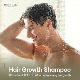 VANIDOX before and after hair showing fuller-looking hair benefit