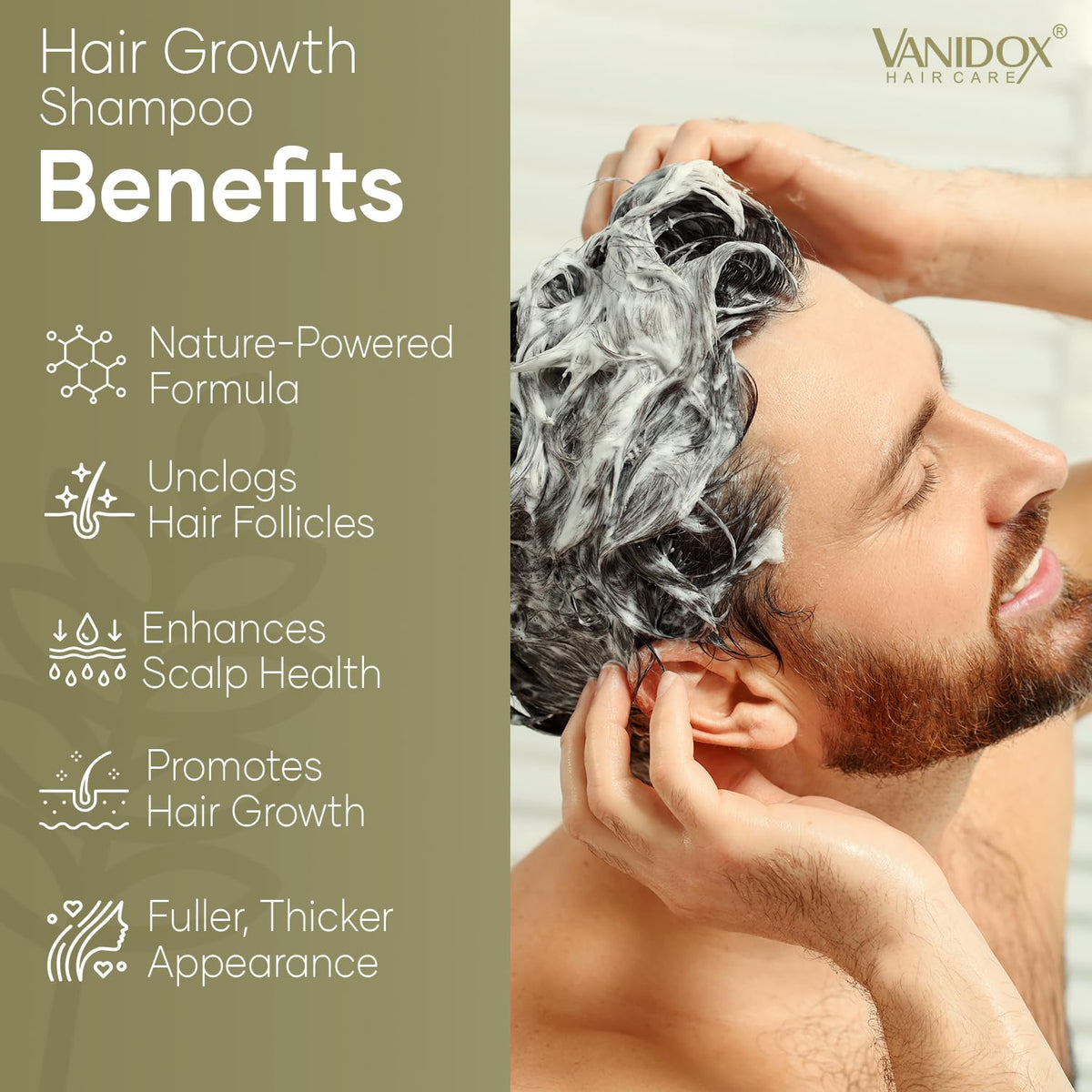 VANIDOX label close-up highlighting key ingredients and ingredient transparency benefit