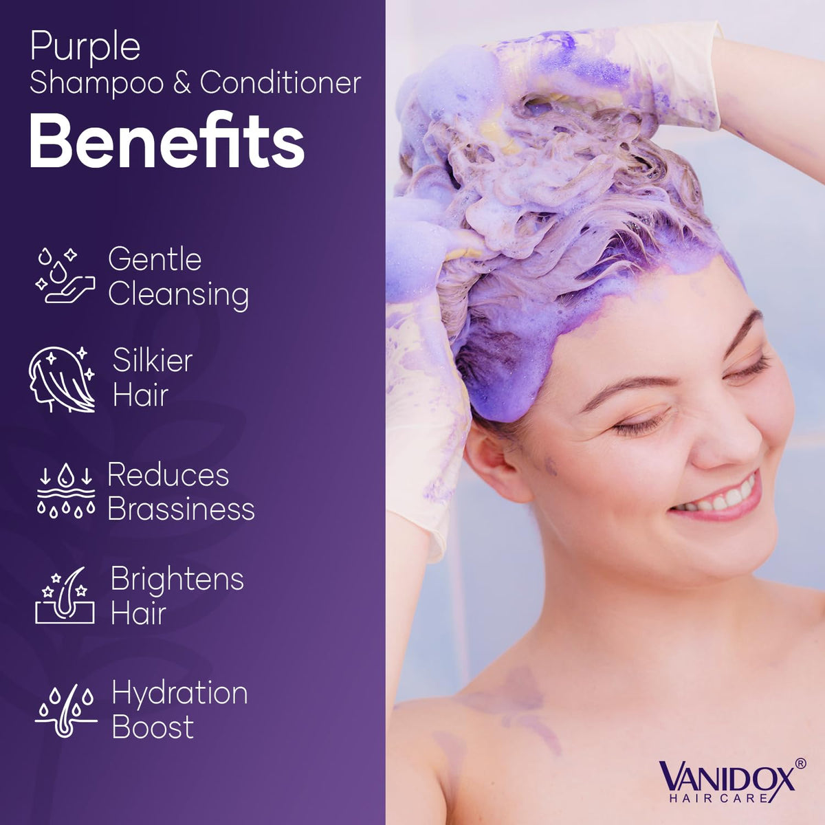 VANIDOX conditioner cream close-up highlighting moisturizing silk protein benefit
