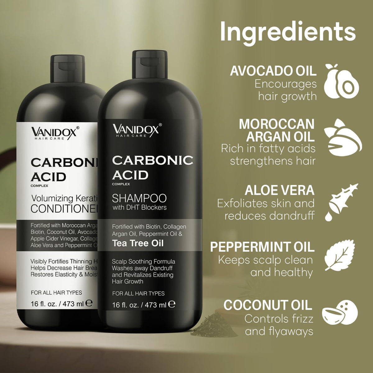 VANIDOX conditioner cream texture showing deep moisturizing