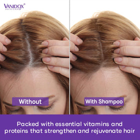 Vanidox before and after hair results showing improved volume and strength