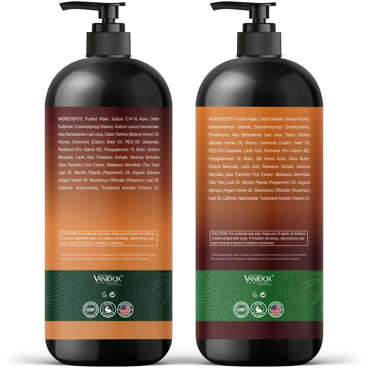 VANIDOX product label close-up listing biotin and niacinamide benefits clearly