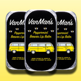 The VanMan Company hands pouring balm in small-batch production emphasizing handmade quality