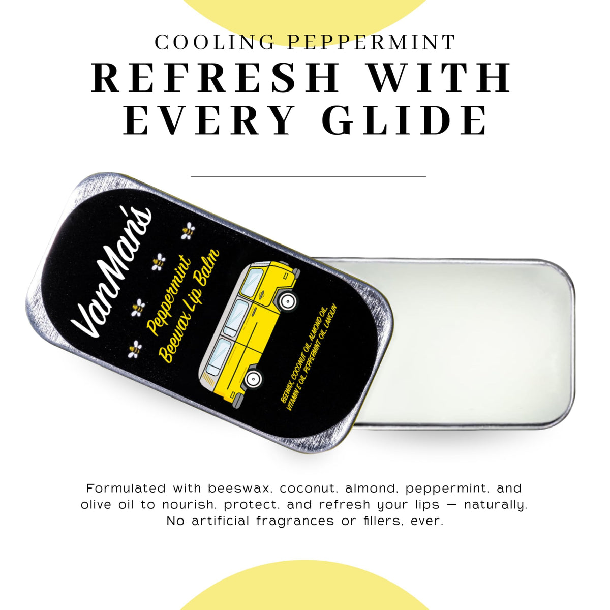The VanMan Company tube beside a coin for size comparison and travel-friendly benefit