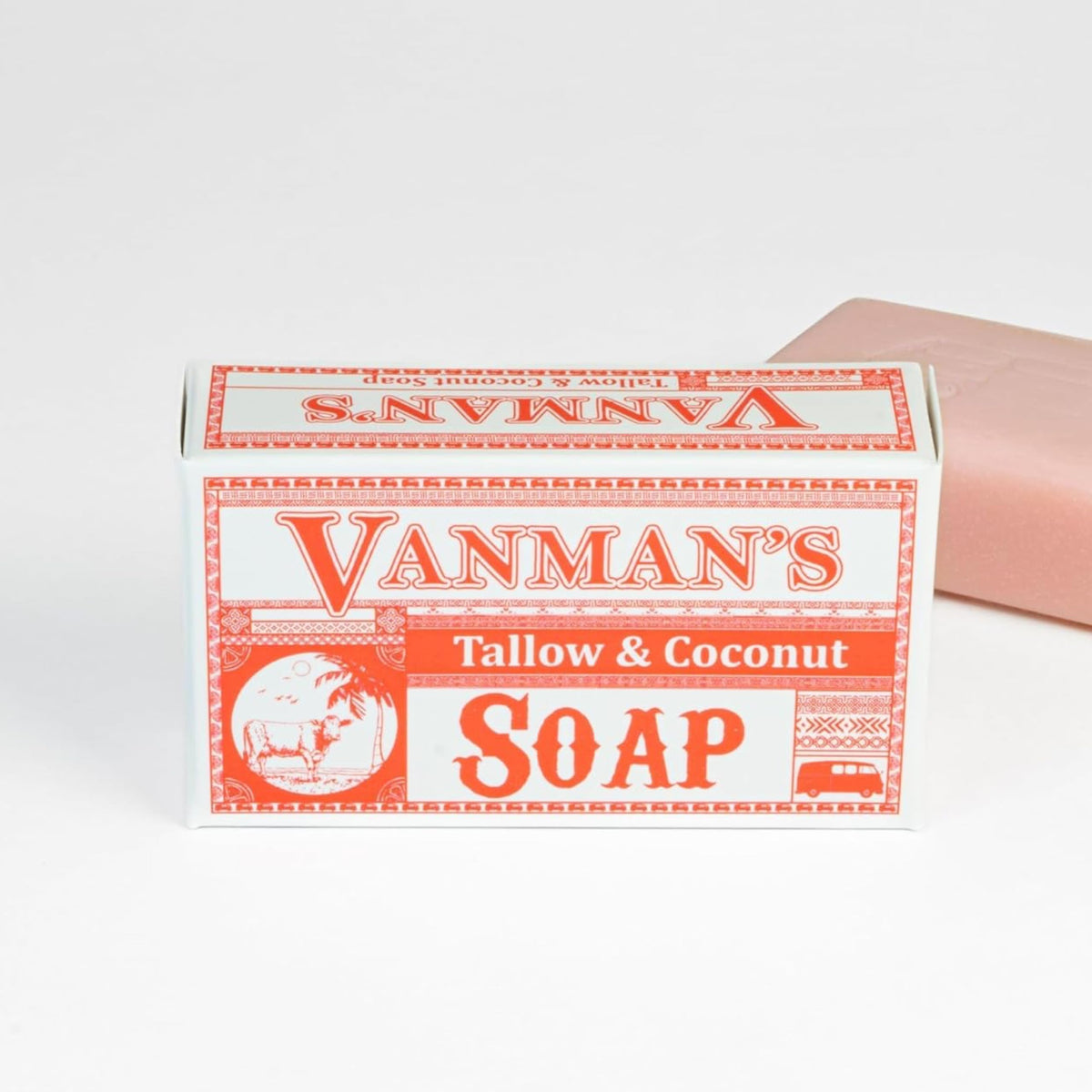 VanMan close-up of soap texture highlighting creamy lather and moisture