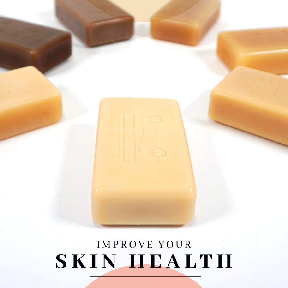 VanMan coconut oil bottle beside bar conveying improved lather and hydration