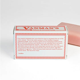 VanMan soap slice in hand showing compact 3.8oz size and portability benefit