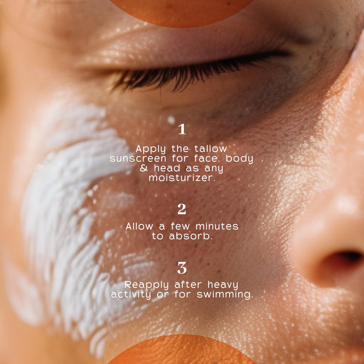 Model applying VanMan to face outdoors, demonstrating quick touch-up benefit