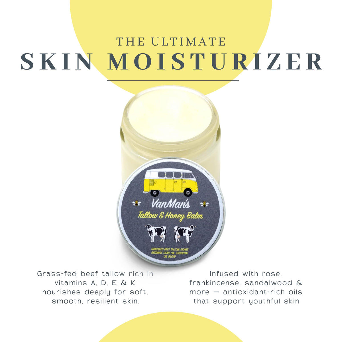 Applying VanMan balm to face in morning routine for lightweight hydration benefit