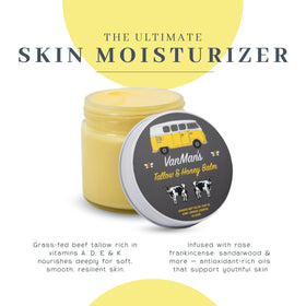 Vanman's tub on nightstand suggesting nightly moisturizing routine benefits