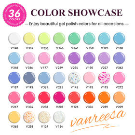 VANREESA 36 Sweet Juice colors displayed for easy color selection