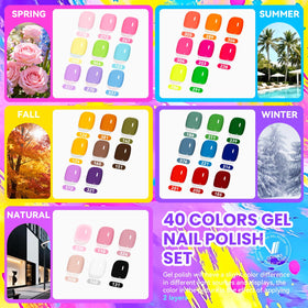 VANREESA 40 gel polish color spread showing seasonal variety for matching looks